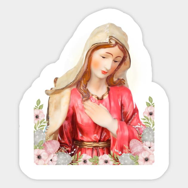 Holy Virgin of Virgin mother mary ceramic image photo Sticker by Sparkling Art